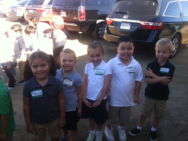 A photo of Hiatt on a field trip with his classmates